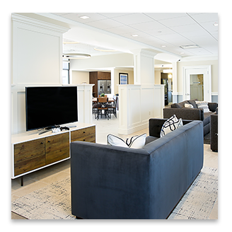 a modern style living room